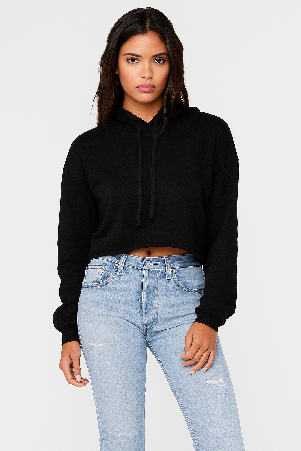 OHMYLINE Women's Crop Fleece Hoodie