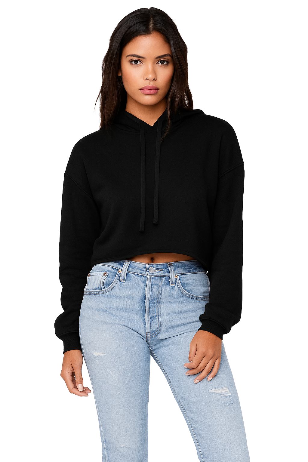 OHMYLINE Women's Crop Fleece Hoodie