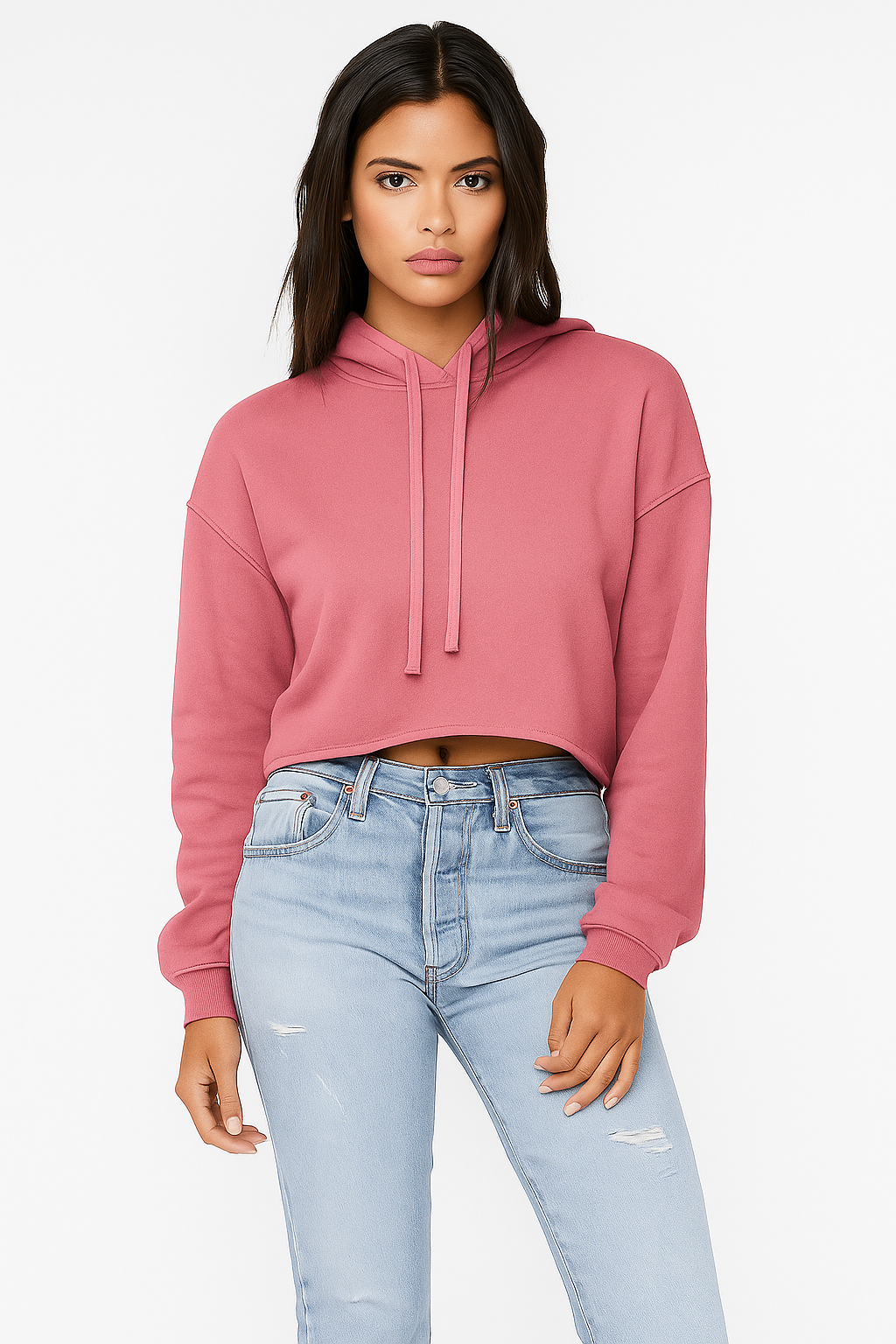 OHMYLINE Women's Crop Fleece Hoodie