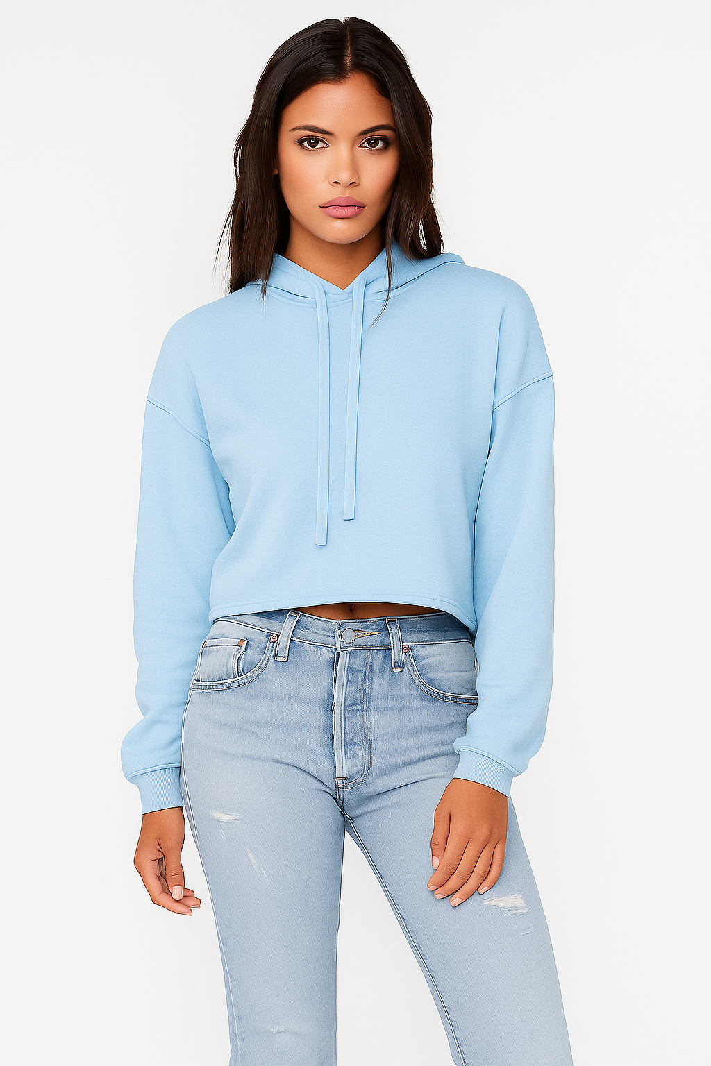 OHMYLINE Women's Crop Fleece Hoodie