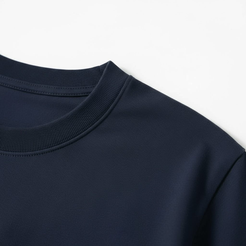 OHMYLINE Men's Cotton T-Shirt, Crew Neck, Dark Blue, Regular Fit, 4Pack