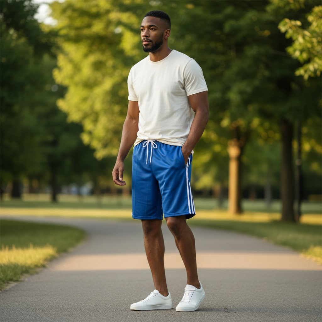 Men's Shorts For Active Lightweight Running Workout Gym, Hiking, Outdoor & Indoor Everyday Comfort Fit with Zip Pockets